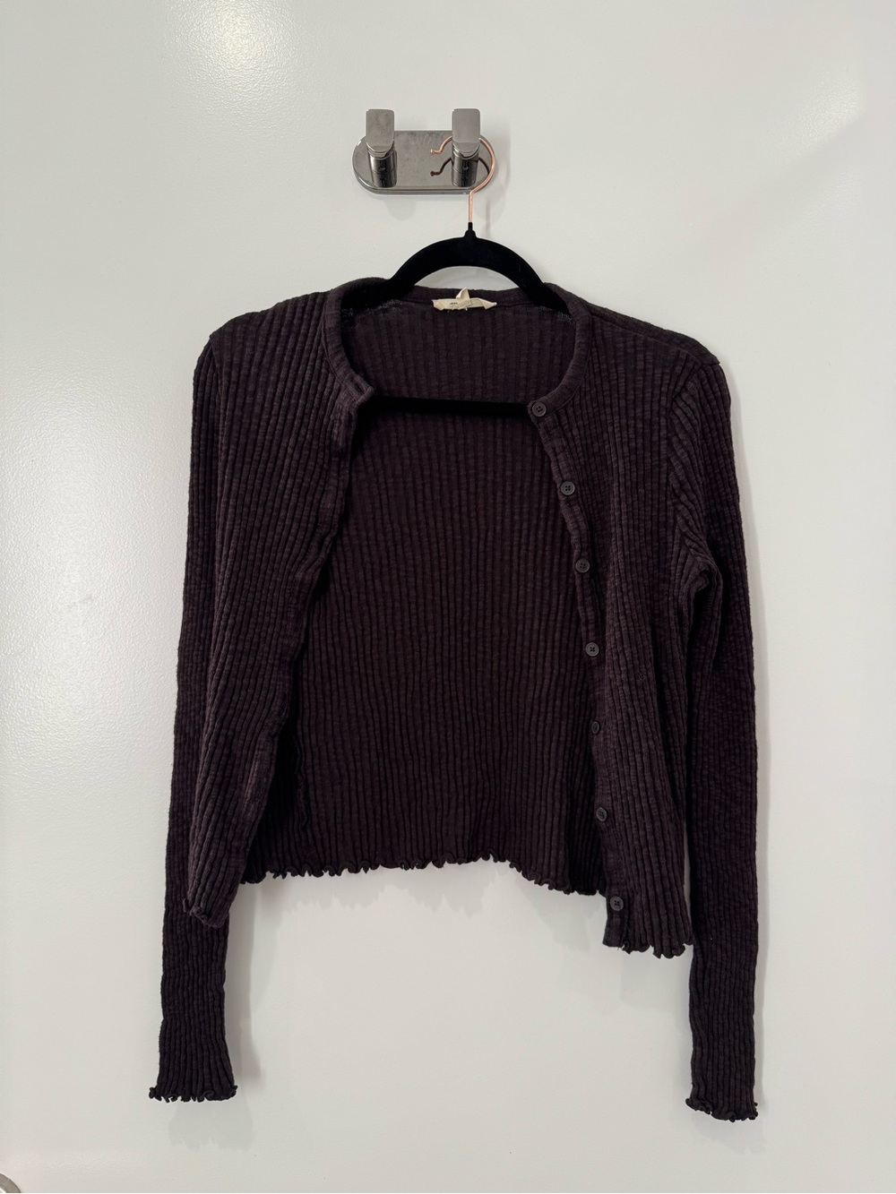 Madewell Ribbed Button Cardigan Sweater